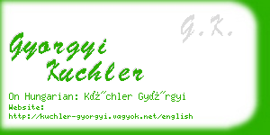 gyorgyi kuchler business card